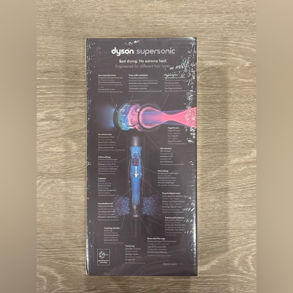 Dyson Supersonic Hair Dryer Iron/Fuchsia NEW Sealed Full Set Authentic - Picture 4 of 4